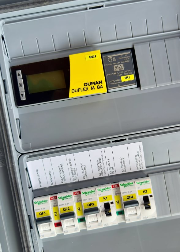 Ouman C202L – universalus 1-2 kontūrų šildymo ir BKV valdiklis (Rubisafe, Danfoss ECL, Enco control, Siemens ir k.t.)