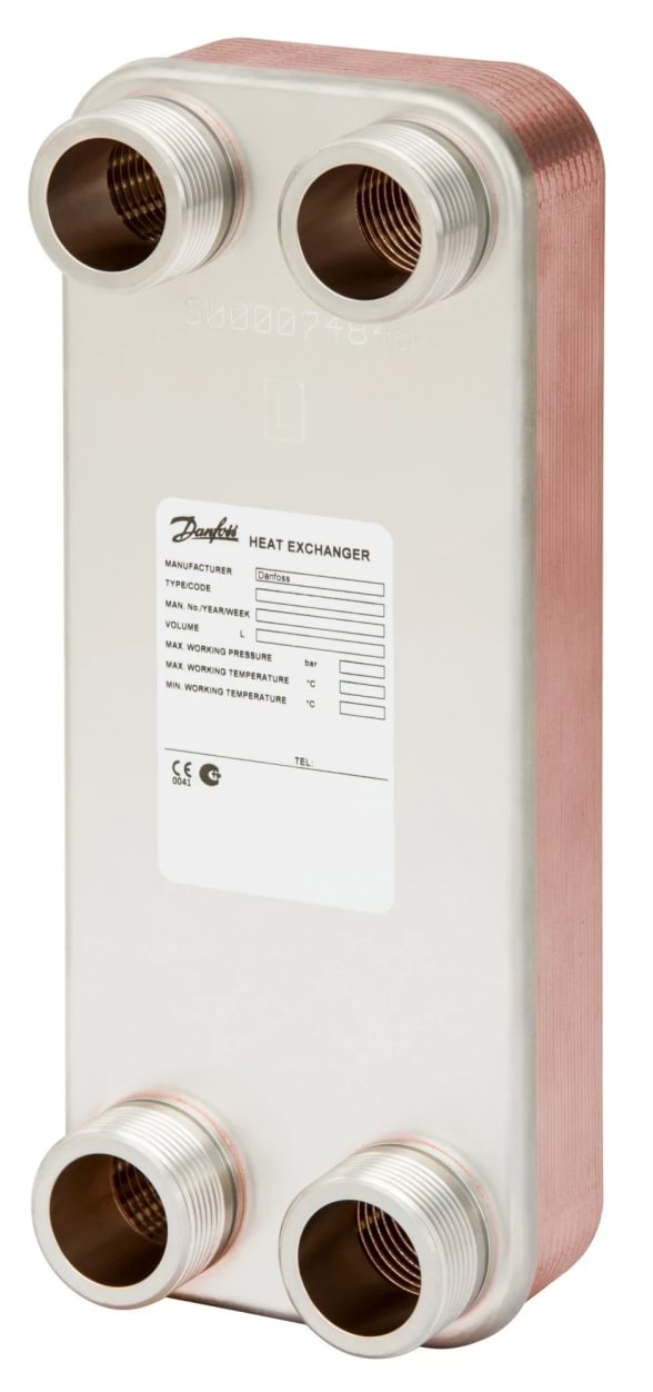 Danfoss XB 12L-2 50/50 CoResist lituotas plokštelinis šilumokaitis, PN 25