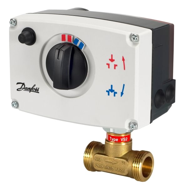 Danfoss AMV 20 electric actuator for 2-way and 3-way valves, 230 V, 450 N, 15 s/mm