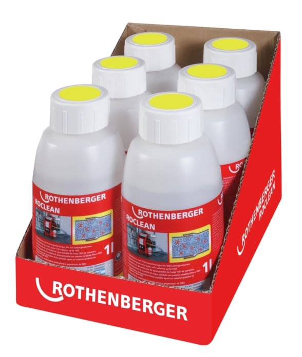 Rothenberger ROCLEAN cheminis valiklis grindinio šildymo sistemoms, 6 × 1 L