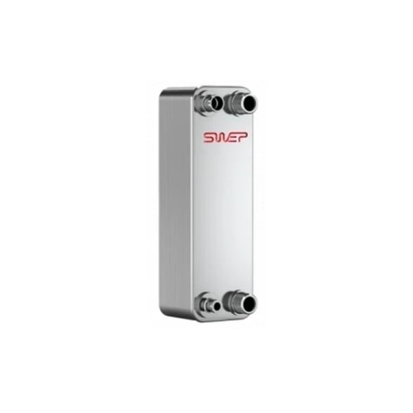 SWEP B12x40/1P brazed plate heat exchanger, 1 1/4" NPT / G 1 1/4", 40 plates, PN 30