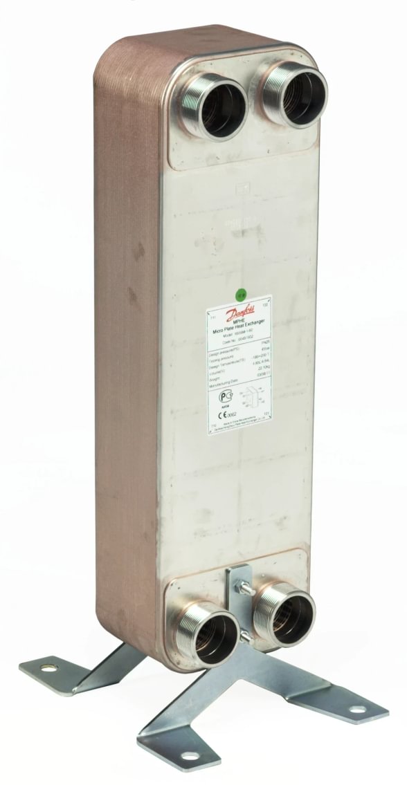 Danfoss XB59M-1 60 1-pass brazed plate heat exchanger, G 2", 60 plates, PN 25