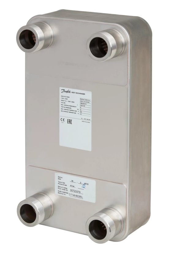 Danfoss XB52M-2 30/30 CoResist brazed plate heat exchanger, PN 25
