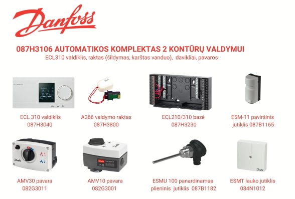 Danfoss ECL Comfort 310 komplektas