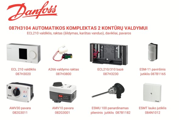 Danfoss ECL Comfort 210 komplektas