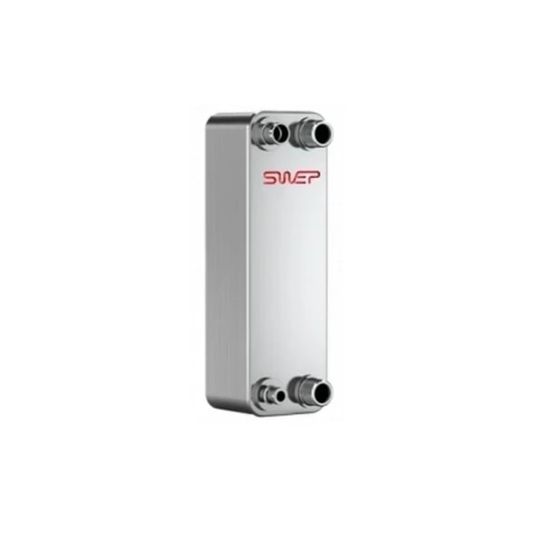 SWEP B12x40/1P lituotas plokštelinis šilumokaitis, 1 1/4" NPT / G 1 1/4", 40 plokštelių, PN 30