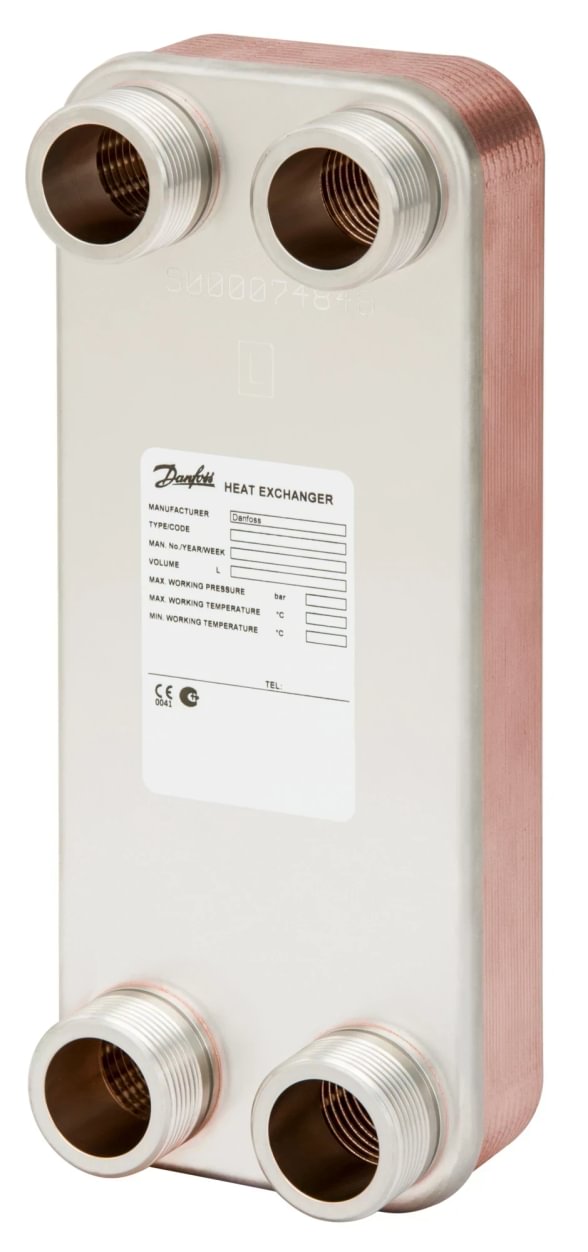 Danfoss XB 12L-2 50/50 lituotas plokštelinis šilumokaitis, PN 25